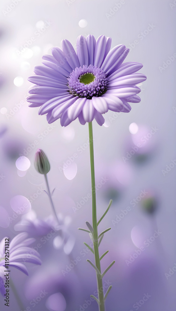 Obraz premium Minimalist Daisy Photography with Bokeh Effect
