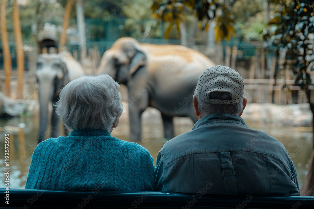 Person watching and learning about various animals in a wildlife park generative AI Person watching and learning about various animals in a wildlife park generative AI