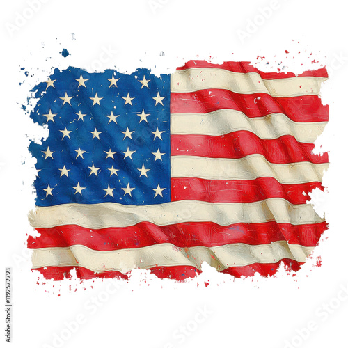 American Flag Patriotic Grunge Stars Stripes USA Independence Day