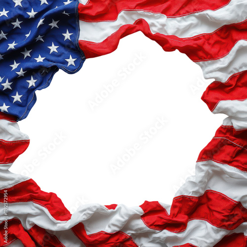American Flag Border Patriotic Background 4th July Memorial Day