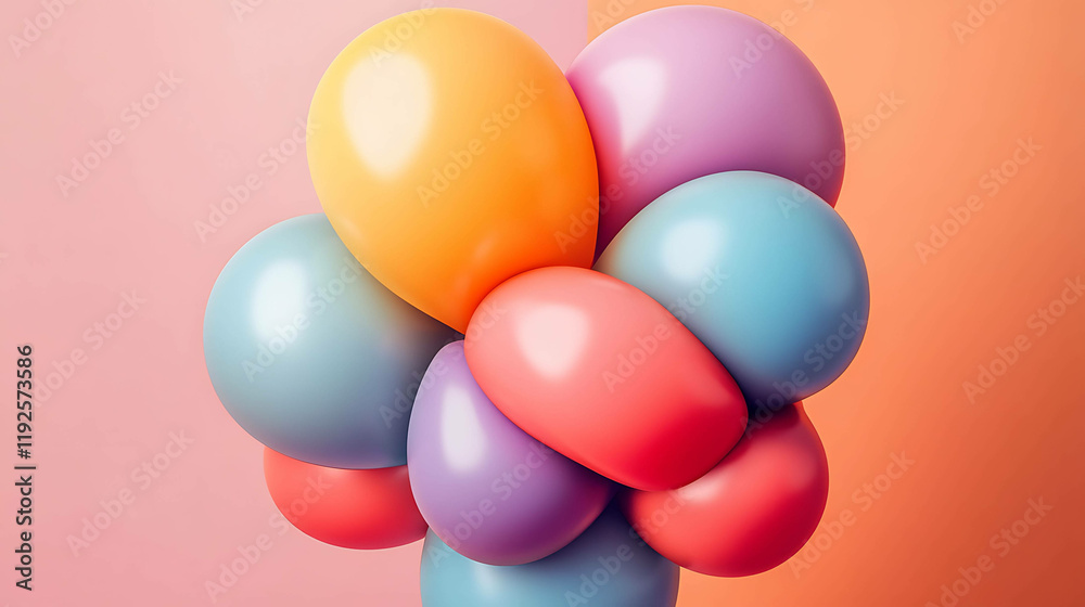 A playful flat lay of colorful candy arranged symmetrically A playful flat lay of colorful candy arranged symmetrically