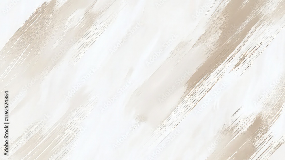 Obraz premium Abstract light beige and white brush strokes texture creating a soft, painterly artistic background effect.