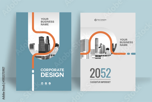 City Background Business Book Cover Design Template