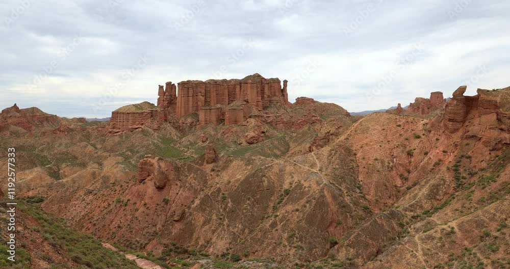 Zhangye Binggou Danxia landform. It is the most typical Danxia landform in China's arid areas, and it is also one of the most complete and peculiar Danxia landforms in China. Zhangye Binggou Danxia landform. It is the most typical Danxia landform in China's arid areas, and it is also one of the most complete and peculiar Danxia landforms in China.