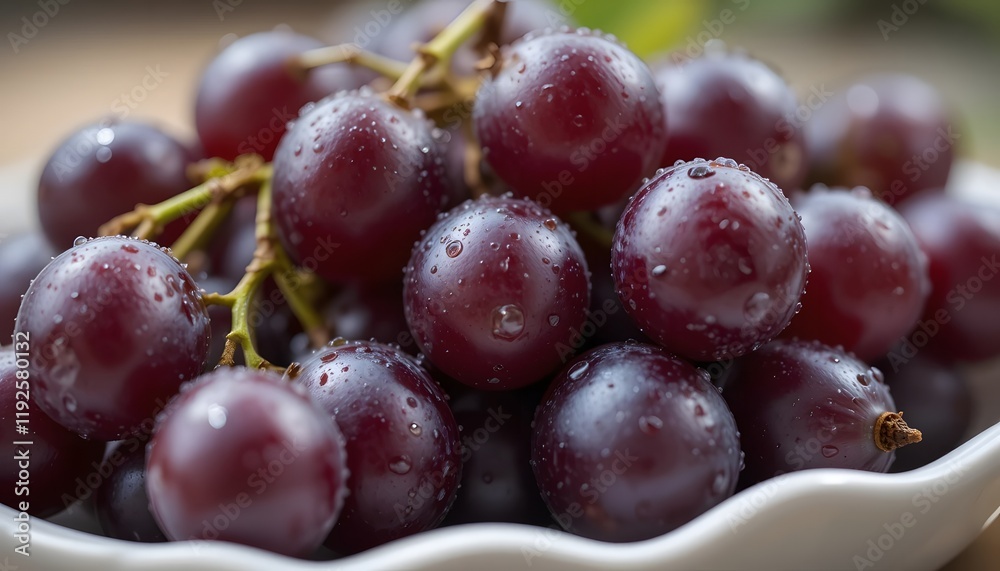 Juicy Red Grapes: A Close-Up Still Life Photography Juicy Red Grapes: A Close-Up Still Life Photography
