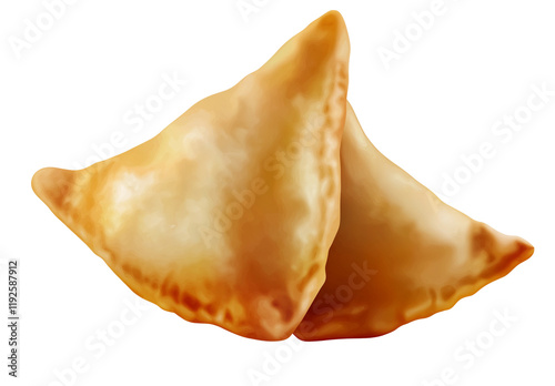S misogyni samosa, realistic stock photography, on transparent background png