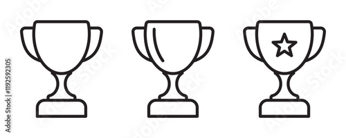 Trophy cup icon, winner cup, victory cup icon. Reward symbol sign for web and mobile.