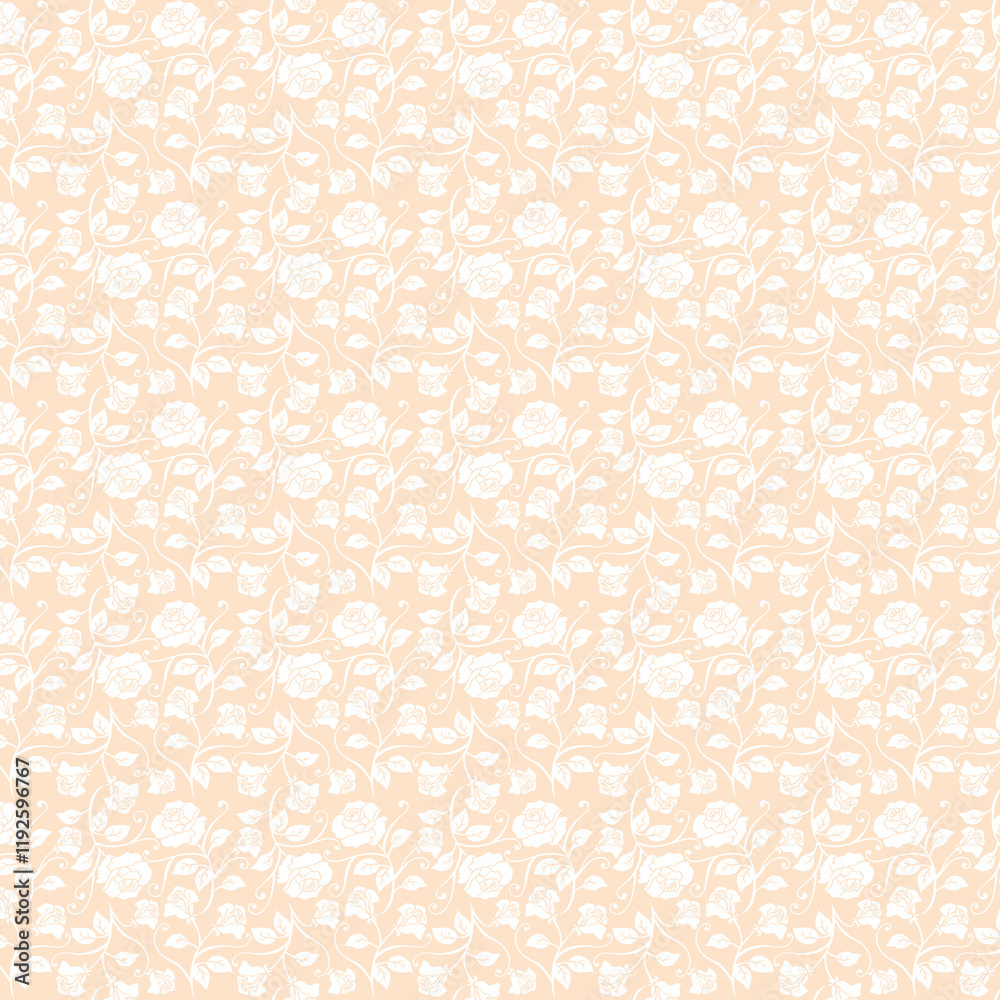 Seamless floral background fabric with ditsy and daisy pattern Seamless floral background fabric with ditsy and daisy pattern