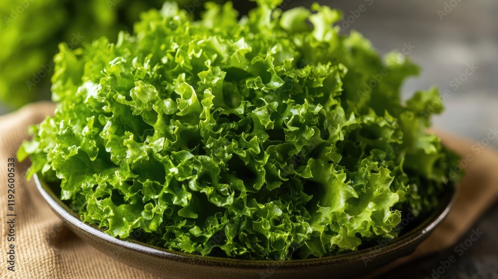 Fresh green lettuce served in a rustic bowl ready for a healthy meal or salad preparation with natural lighting Fresh green lettuce served in a rustic bowl ready for a healthy meal or salad preparation with natural lighting