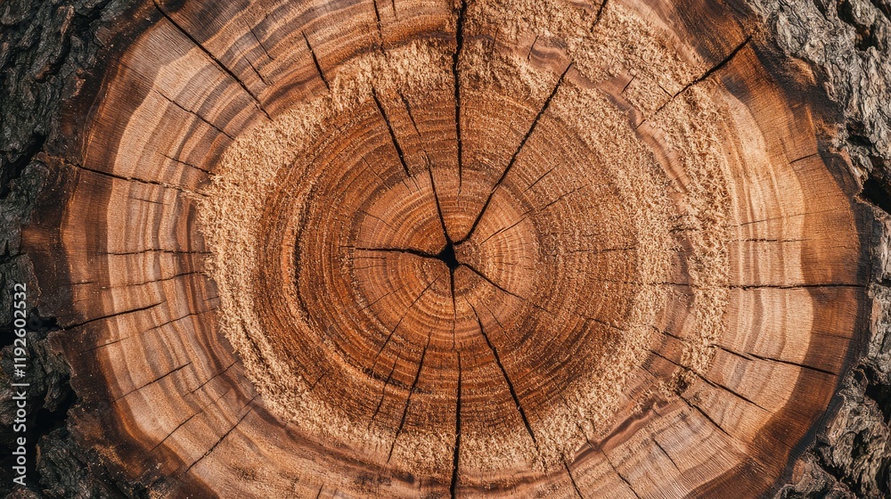 Detailed close-up of a tree trunk cross section showcasing intricate wooden texture and natural growth rings Detailed close-up of a tree trunk cross section showcasing intricate wooden texture and natural growth rings