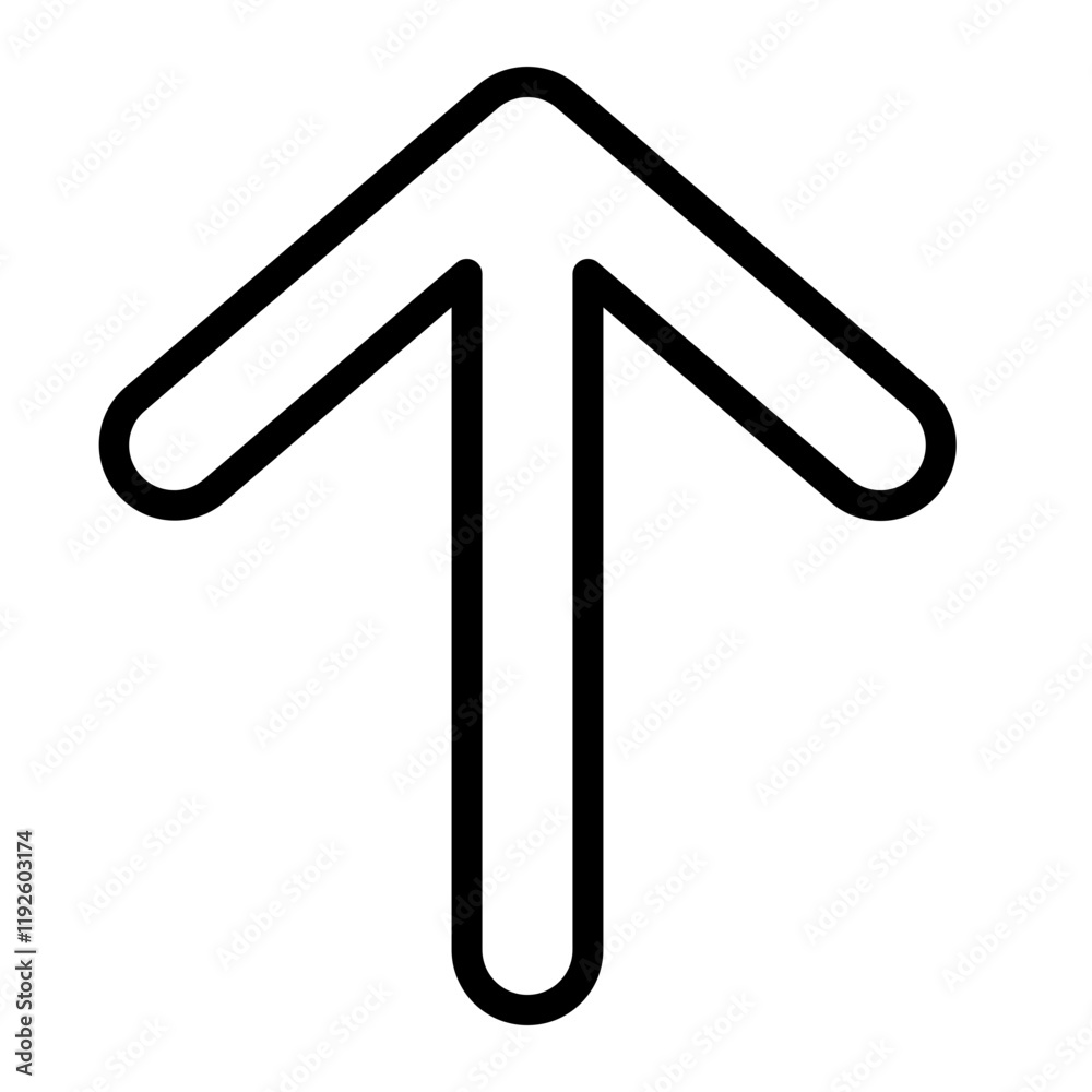 Obraz premium Up Arrow Vector Line Icon Design