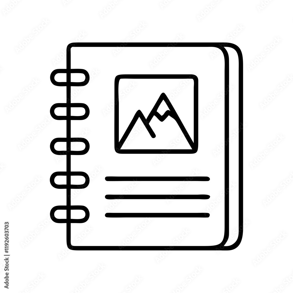 hiker s journal icon, hiker s journal line art - simple line art of hiker s journal, perfect for hiker s journal logos and icons and themed design hiker s journal icon, hiker s journal line art - simple line art of hiker s journal, perfect for hiker s journal logos and icons and themed design