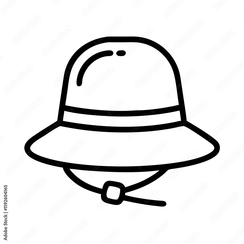 hiking hat icon, hiking hat line art - simple line art of hiking hat, perfect for hiking hat logos and icons and themed design hiking hat icon, hiking hat line art - simple line art of hiking hat, perfect for hiking hat logos and icons and themed design