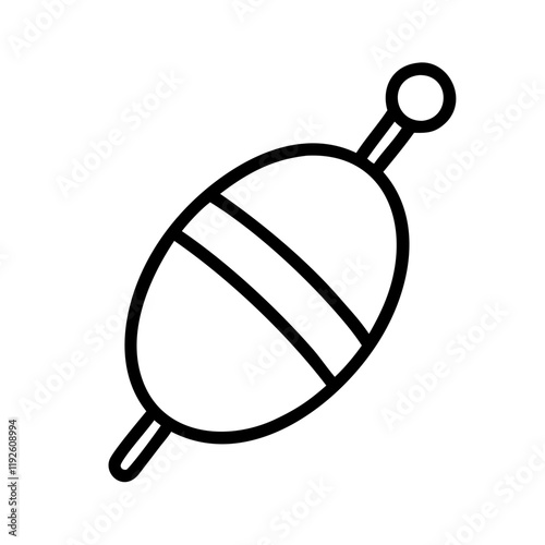 bobber float icon, bobber float line art - simple line art of bobber float, perfect for bobber float logos and icons and themed design