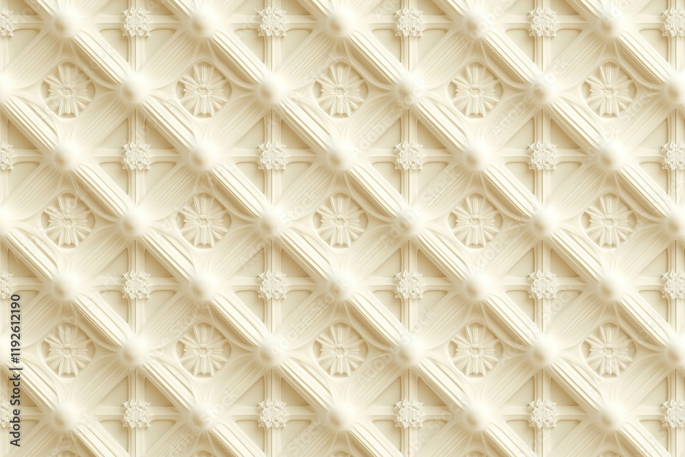 Fototapeta premium Sophisticated classical 3d pattern. Ancient ornament. Background image. Created with Generative AI technology.