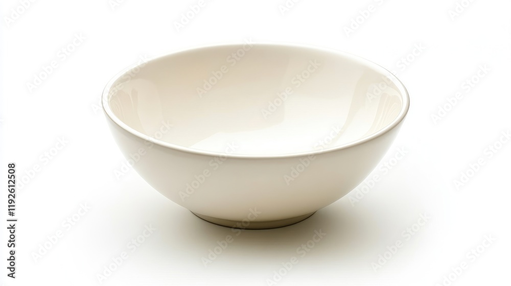 Ceramic Bowl on White Background with Empty Space for Text and Clipping Path for Use in Advertising or Design Projects Ceramic Bowl on White Background with Empty Space for Text and Clipping Path for Use in Advertising or Design Projects
