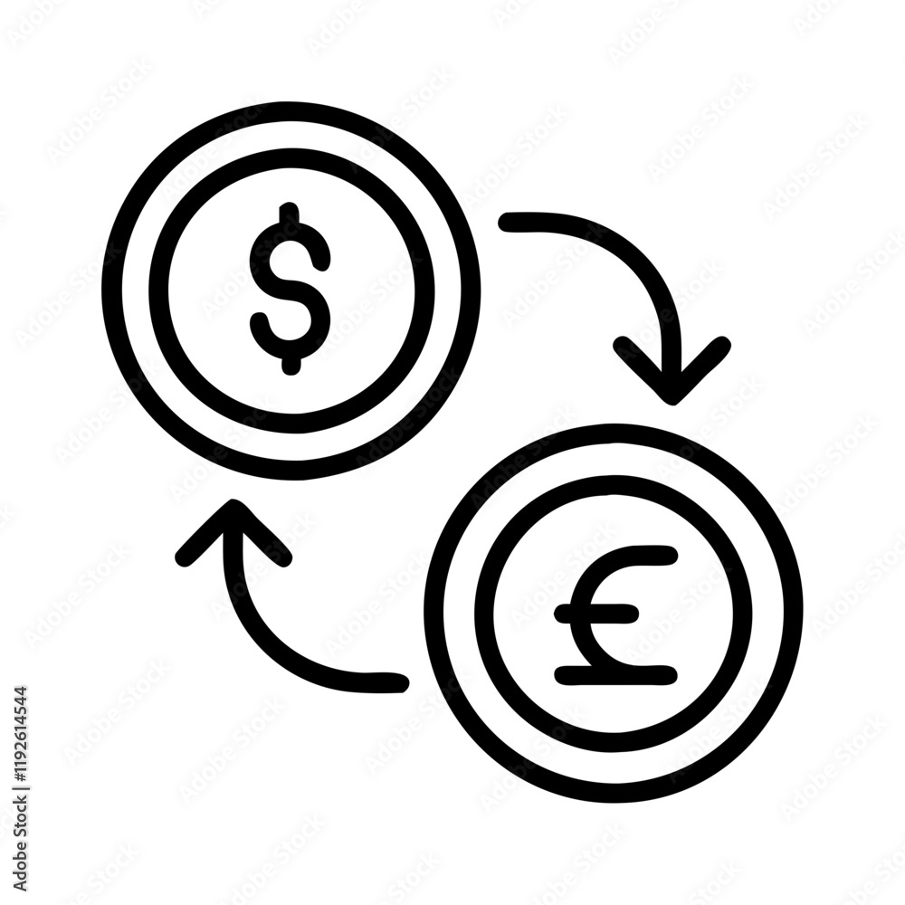 currency exchange icon icon, currency exchange icon line art - simple line art of currency exchange icon, perfect for currency exchange icon logos and icons and themed design currency exchange icon icon, currency exchange icon line art - simple line art of currency exchange icon, perfect for currency exchange icon logos and icons and themed design