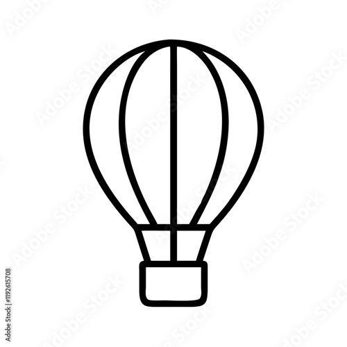 hot air balloon icon, hot air balloon line art - simple line art of hot air balloon, perfect for hot air balloon logos and icons and themed design