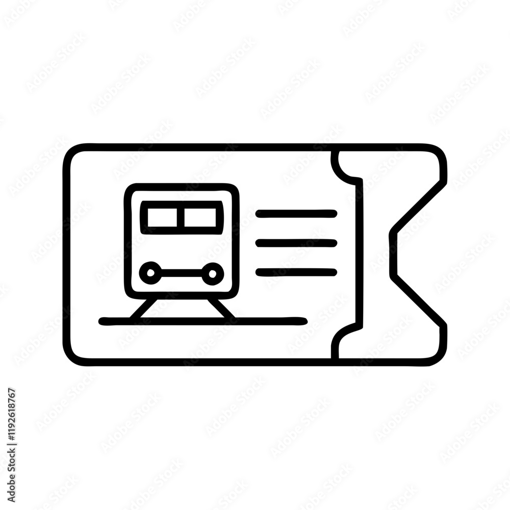 train ticket icon, train ticket line art - simple line art of train ticket, perfect for train ticket logos and icons and themed design train ticket icon, train ticket line art - simple line art of train ticket, perfect for train ticket logos and icons and themed design