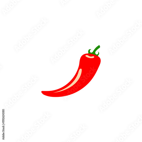 Red chili spicy pepper. Hot chili spice pepper vector icon illustration paprika cooking background