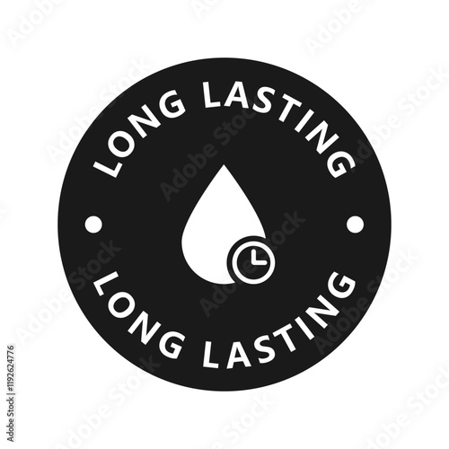 Long Lasting icon. Rounded vector illustration in black color