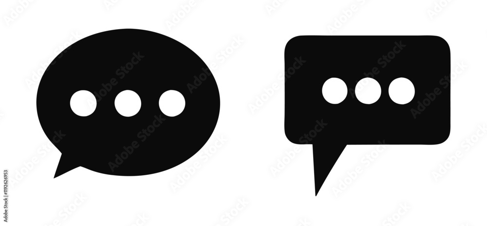 Fototapeta premium Chat bubbles icon vector.