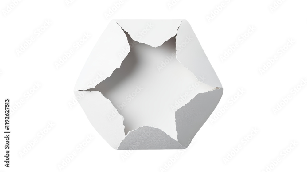 Geometric White Paper Box Design Geometric White Paper Box Design