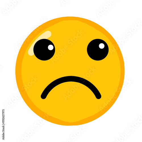 sad smiley face. yellow sad face emoji