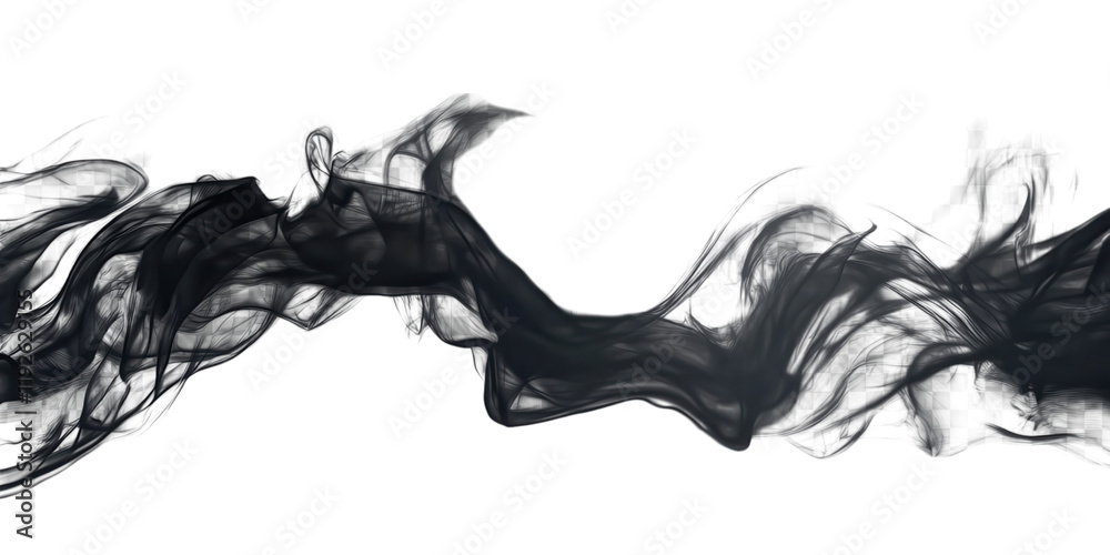 Fototapeta Abstract Black Smoke Design Graphic