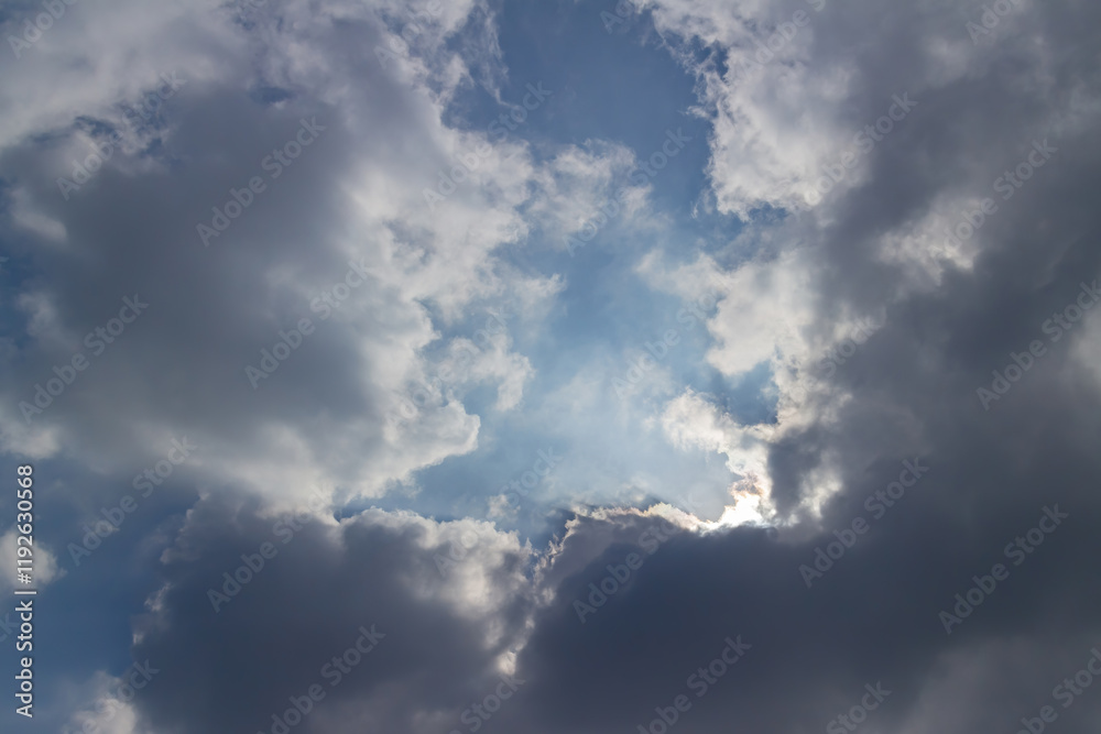 Sunny view of the beautiful sky at Taipei