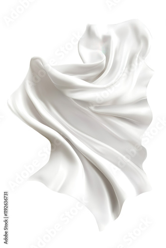 Stunning White Fabric Drape - Exquisite Texture and Flowing Design