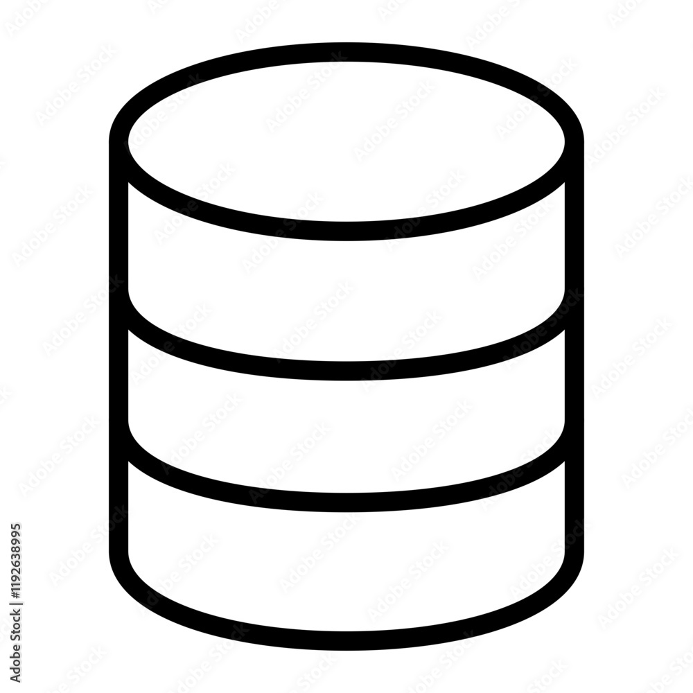 Database Vector Line Icon Design Database Vector Line Icon Design