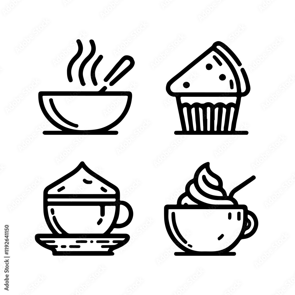 bread icon minimal lines on white background bread icon minimal lines on white background