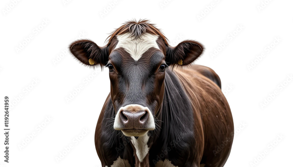 close up cow with cut out background close up cow with cut out background