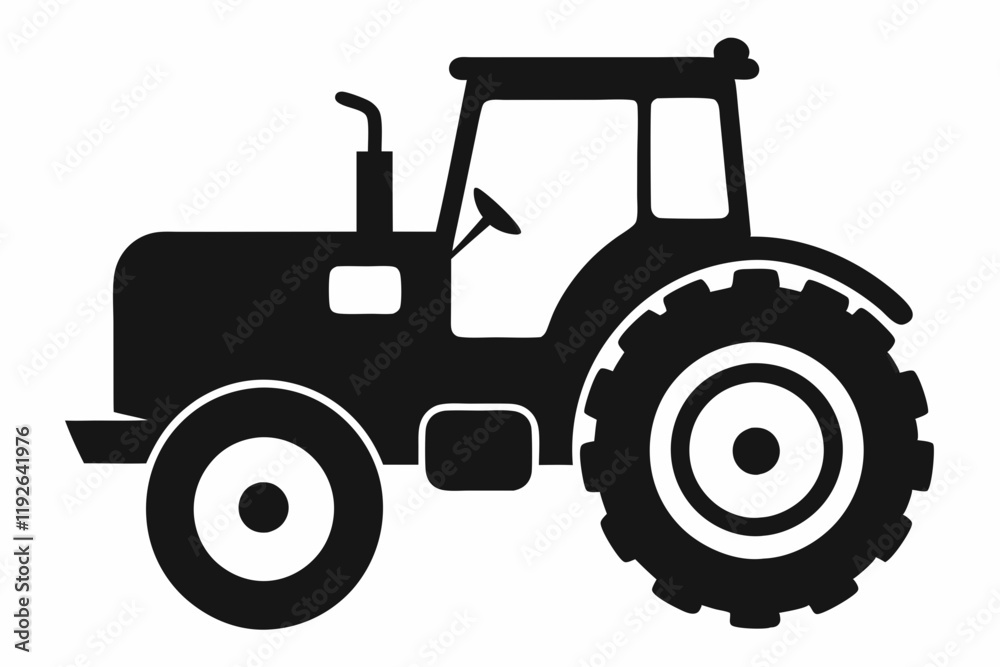 Black Tractor Icon Design Black Tractor Icon Design