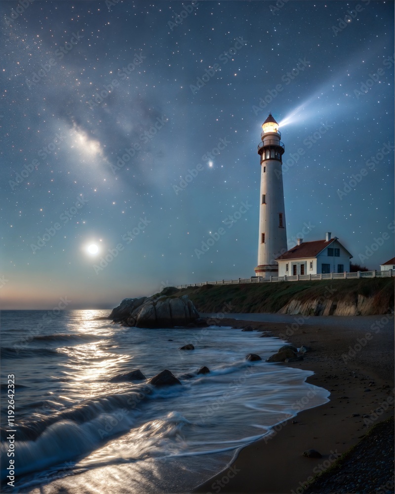 Fototapeta premium Lighthouse at dusk