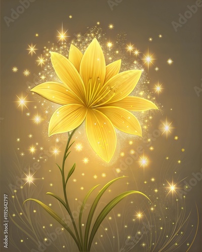 Golden floral background