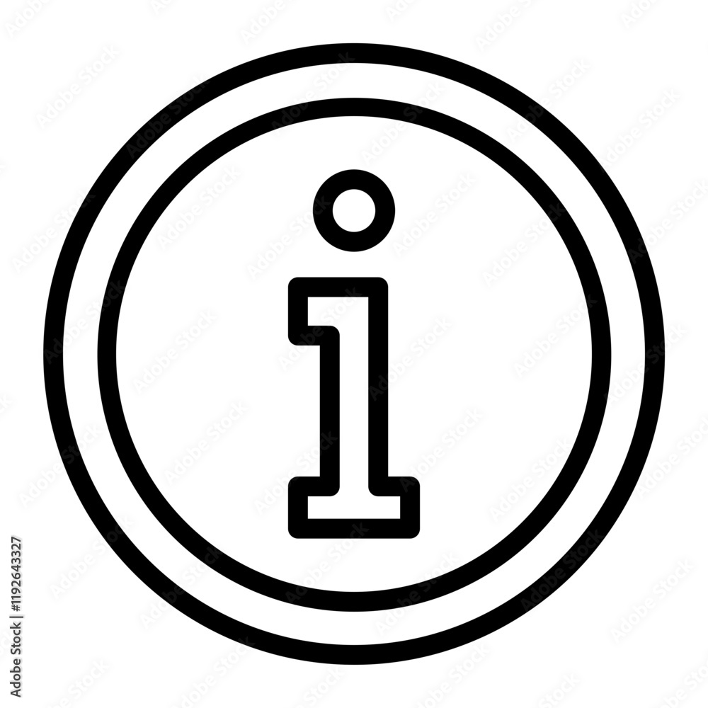 Info Vector Line Icon Design Info Vector Line Icon Design
