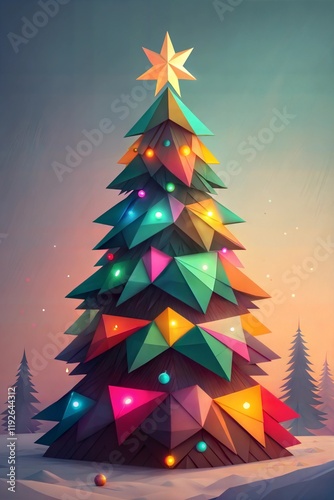 Christmas tree with stars