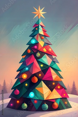 Abstract christmas tree