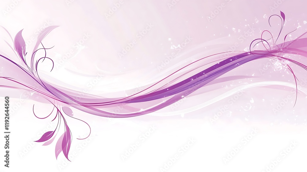 Abstract Purple Floral Wave Design Background Abstract Purple Floral Wave Design Background