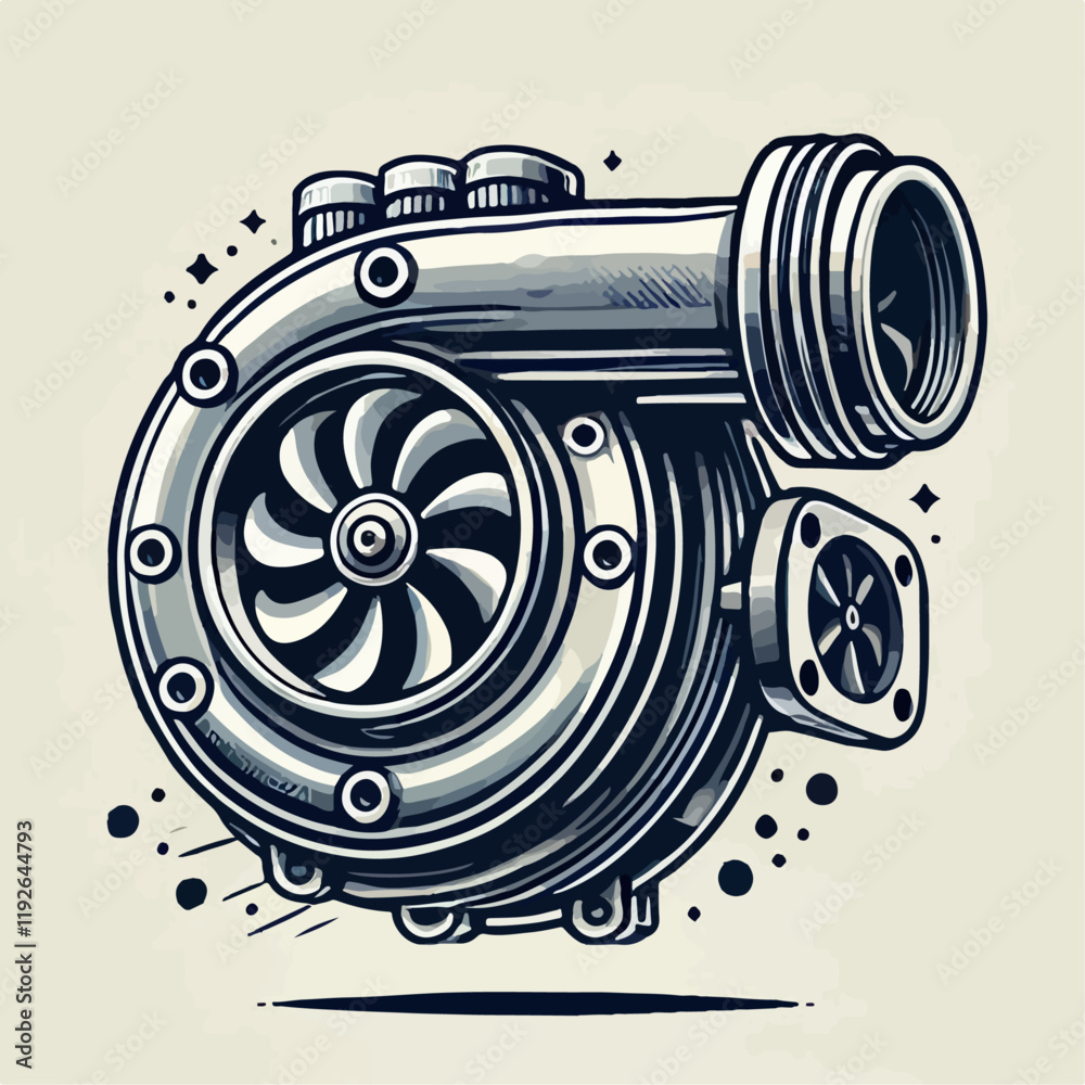 Fototapeta premium turbo engine background