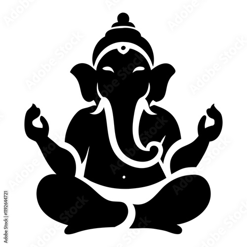 lord Ganesh logo icon Vector Illustration
