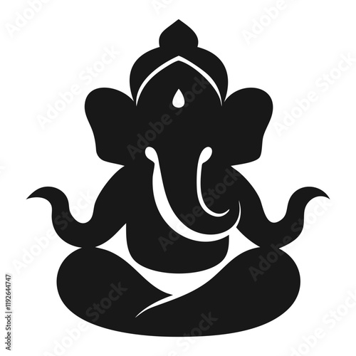 lord Ganesh logo icon Vector Illustration

