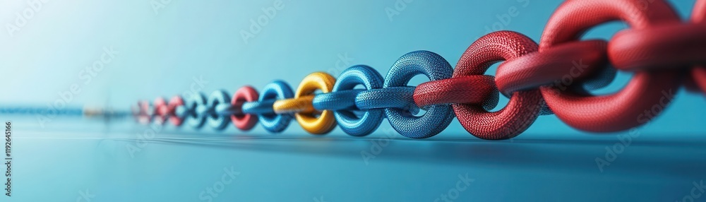 Fototapeta premium Leadership feedback loops flat design side view improvement theme 3D render complementary color scheme