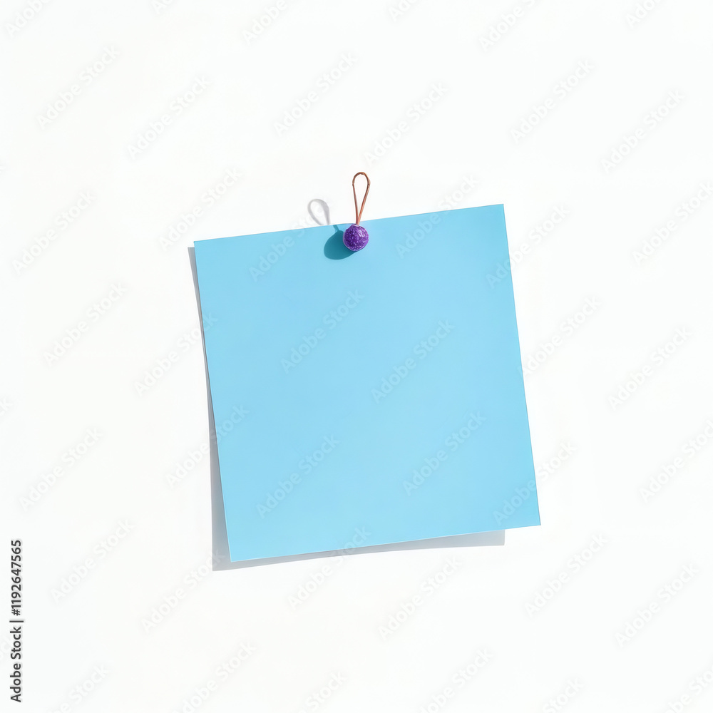 Blank pinned note isolated on white bakcground Blank pinned note isolated on white bakcground