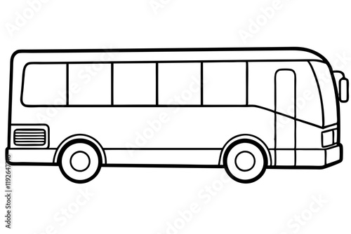 City Bus Line Drawing