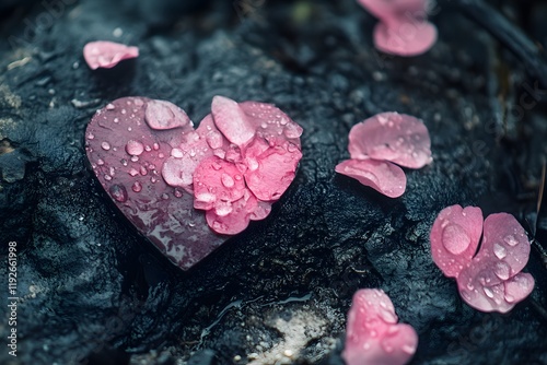 The shape of a love heart. Generative AI	