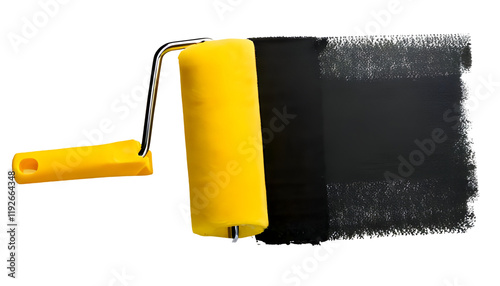paint roller and brush  isolated on Transparent Background.