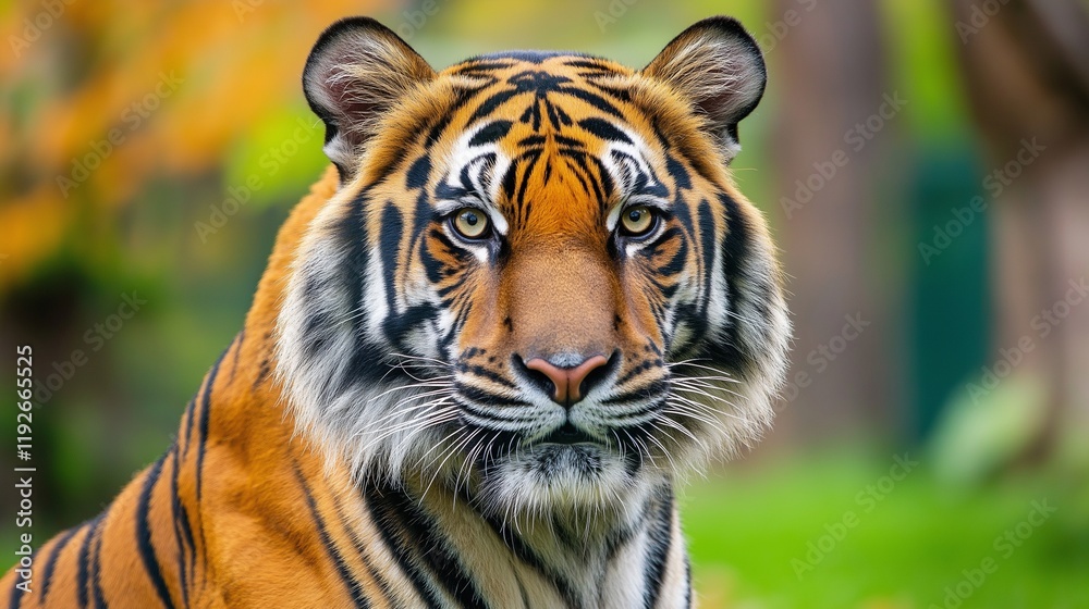 Fototapeta premium Tiger close up with copy space 